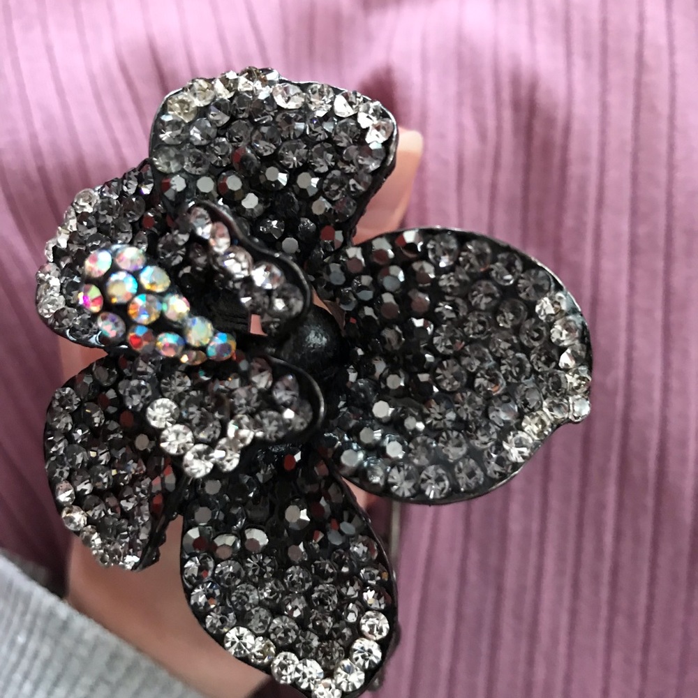 Silver Rhinestone Bracelet. Adjustable - image 4